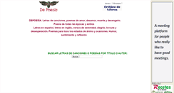 Desktop Screenshot of depoesia.com