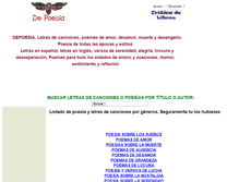 Tablet Screenshot of depoesia.com